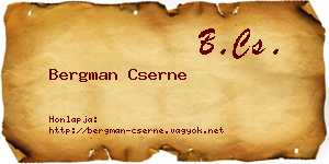 Bergman Cserne névjegykártya